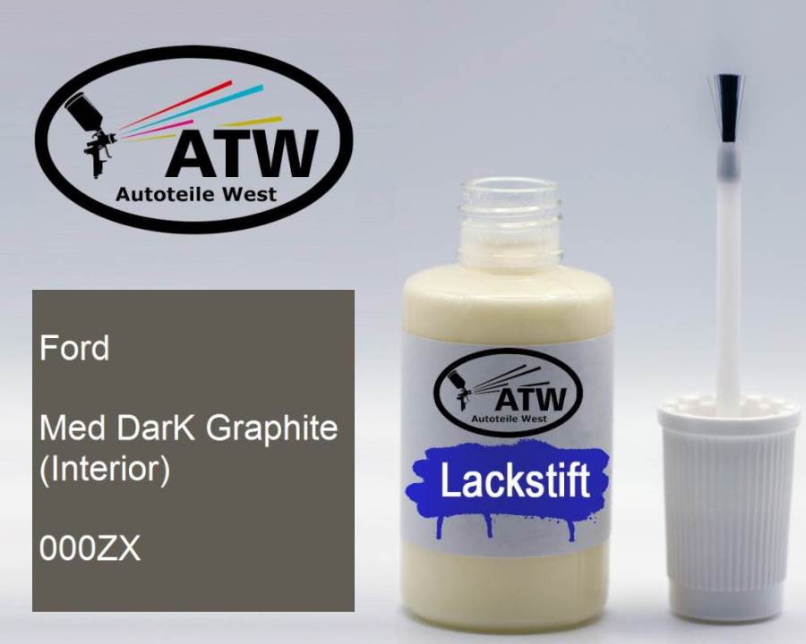 Ford, Med DarK Graphite (Interior), 000ZX: 20ml Lackstift, von ATW Autoteile West.